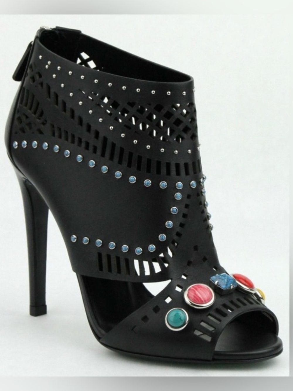[Gucci] Black Lika Bejeweled Studded Toe Stiletto Heels Women’s EU/IT 36 / US 6 - Picture 2 of 13